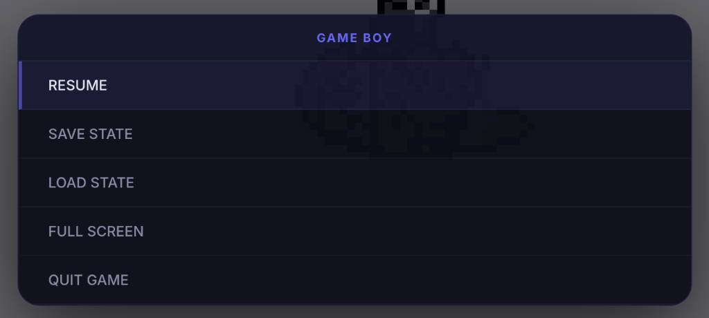 In-Game Pause Menu
