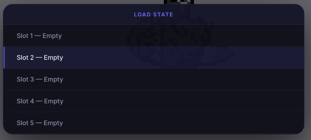 Load State Slot Picker