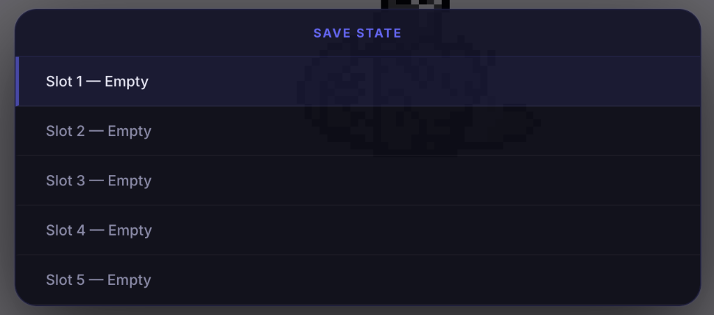 Save State Slot Picker