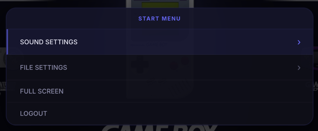 START MENU