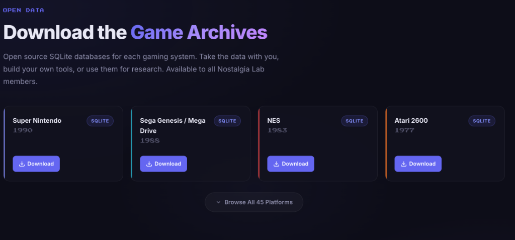 Download the Game Archives